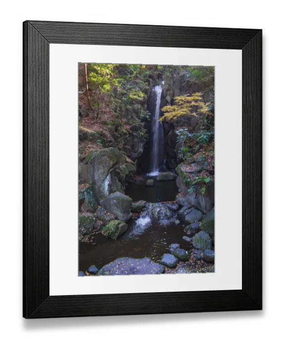 Framed Print : Waterfall in the gardens of the Narita Temple Framed Print : Waterfall in the gardens of the Narita Temple
