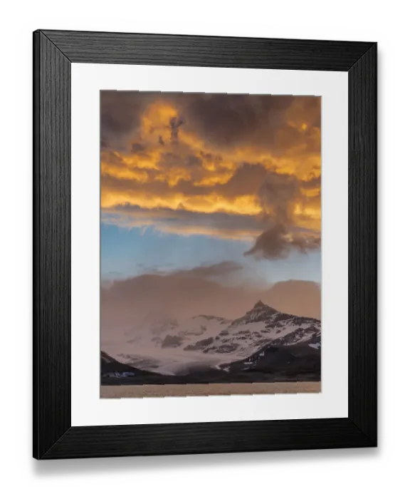 Framed Print : St. Andres Bay on South Georgia Island during sunset Framed Print : St. Andres Bay on South Georgia Island during sunset