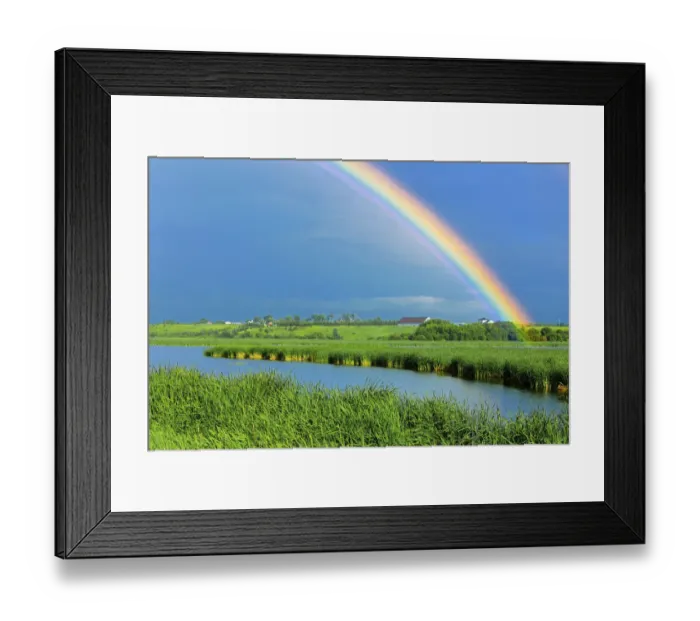 Framed Print : Canada, Quebec, St. Gedeon. Rainbow and barn after storm Framed Print : Canada, Quebec, St. Gedeon. Rainbow and barn after storm
