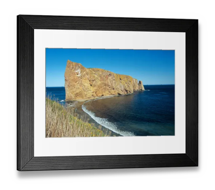 Framed Print : Canada, Quebec, Perce. Perce Rock on Gaspe Peninsula Framed Print : Canada, Quebec, Perce. Perce Rock on Gaspe Peninsula