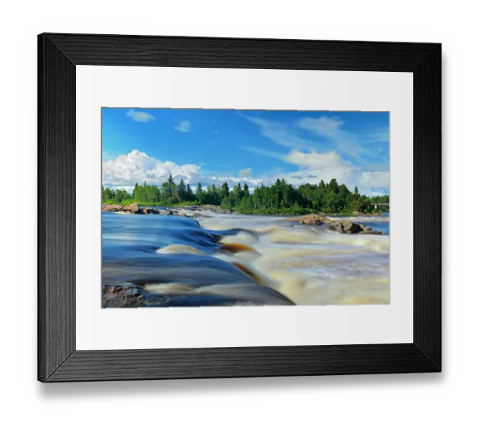 Framed Print : Canada, Quebec, Saint-Felicien. Chutes a Michel on Ashuapmushuan River. Credit as Framed Print : Canada, Quebec, Saint-Felicien. Chutes a Michel on Ashuapmushuan River. Credit as