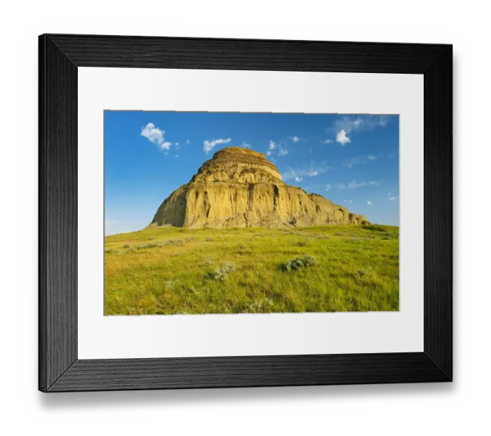 Framed Print : Canada, Saskatchewan, Big Muddy Badlands. Landscape with Castle Butte. Credit as Framed Print : Canada, Saskatchewan, Big Muddy Badlands. Landscape with Castle Butte. Credit as