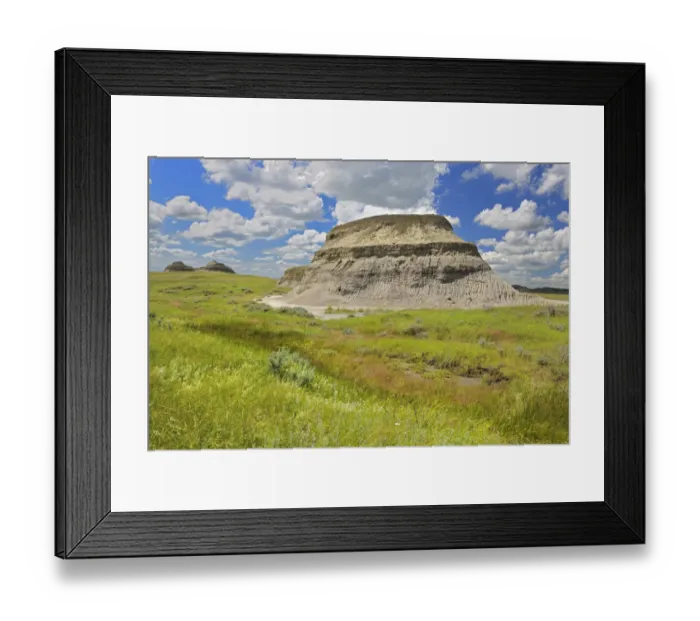 Framed Print : Canada, Saskatchewan, Grasslands National Park. Killdeer Badlands formations. Credit as Framed Print : Canada, Saskatchewan, Grasslands National Park. Killdeer Badlands formations. Credit as