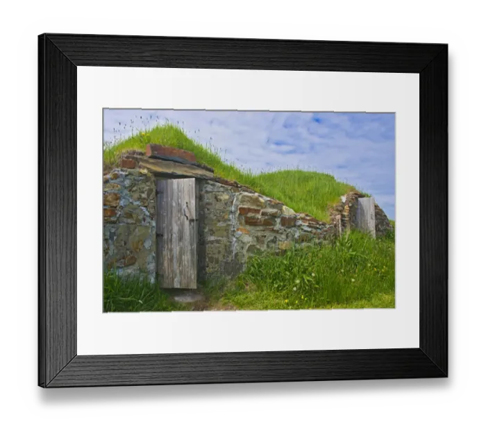 Framed Print : Canada, Newfoundland, Elliston. Stone food storage cellars