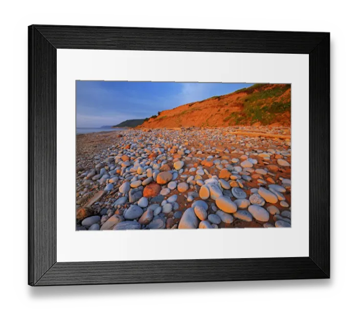 Framed Print : Canada, Nova Scotia, Pleasant Bay. Sunset on shore of Gulf of St. Lawrence. Credit as Framed Print : Canada, Nova Scotia, Pleasant Bay. Sunset on shore of Gulf of St. Lawrence. Credit as
