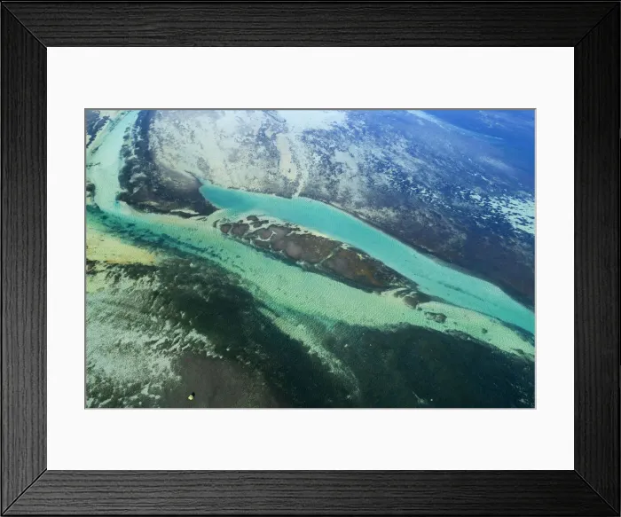 Framed Print : Clutha River channels entering Lake Dunstan, Central Otago, South Island, New Zealand