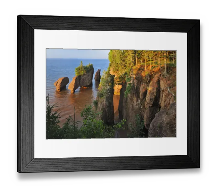 Framed Print : Canada, New Brunswick, The Rocks Provincial Park. Cape Hopewell rocks at sunrise at low tide Framed Print : Canada, New Brunswick, The Rocks Provincial Park. Cape Hopewell rocks at sunrise at low tide