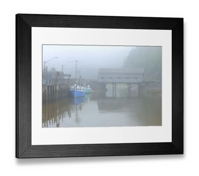 Framed Print : Canada, New Brunswick, Saint Martins. Vaughn Creek No. 1 Irish River Covered Bridge