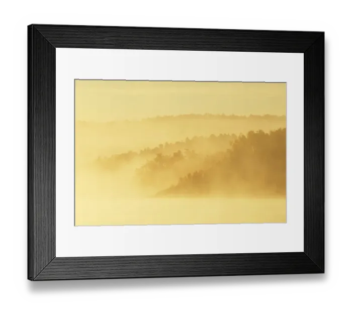 Framed Print : Canada, Ontario, Whitefish. Fog along the Vermillion River at sunrise. Credit as Framed Print : Canada, Ontario, Whitefish. Fog along the Vermillion River at sunrise. Credit as