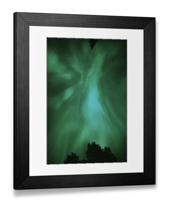 Framed Print : Canada, Ontario, Sudbury. Northern Lights and trees Framed Print : Canada, Ontario, Sudbury. Northern Lights and trees