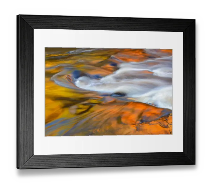 Framed Print : Canada, Ontario, Rosseau. Maple trees reflected in stream at sunset Framed Print : Canada, Ontario, Rosseau. Maple trees reflected in stream at sunset