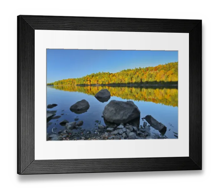 Framed Print : Canada, Ontario. Autumn reflections on St Framed Print : Canada, Ontario. Autumn reflections on St