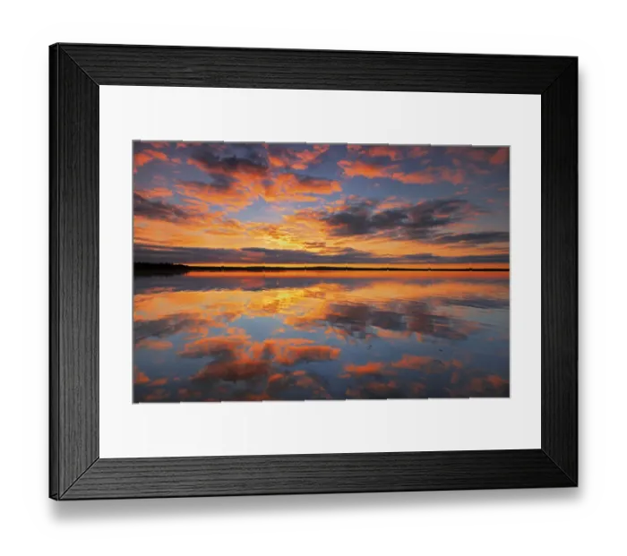 Framed Print : Canada, Saskatchewan, Prince Albert National Park. Sunrise on Namekus Lake. Credit as Framed Print : Canada, Saskatchewan, Prince Albert National Park. Sunrise on Namekus Lake. Credit as