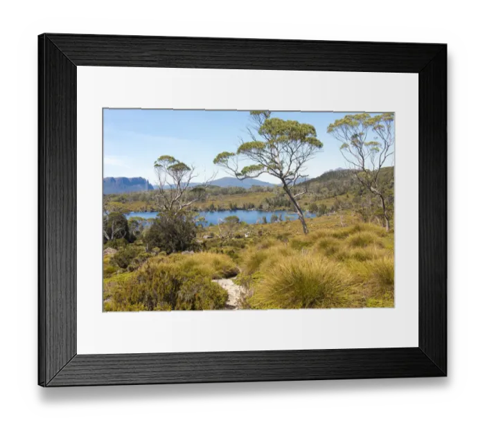 Framed Print : Australia, Tasmania. Cradle Mountain-Lake St. Clair National Park. Lake Windermere, Mount Oakleigh Framed Print : Australia, Tasmania. Cradle Mountain-Lake St. Clair National Park. Lake Windermere, Mount Oakleigh