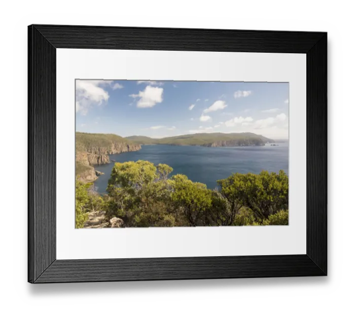 Framed Print : Australia, Tasmania, Tasman National Park. Cape Hauy Track, expansive view of Fortescue Bay Framed Print : Australia, Tasmania, Tasman National Park. Cape Hauy Track, expansive view of Fortescue Bay