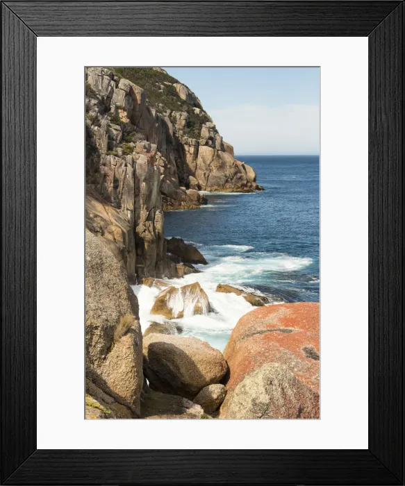 Framed Print : Australia, Tasmania, Maria Island. Haunted Bay