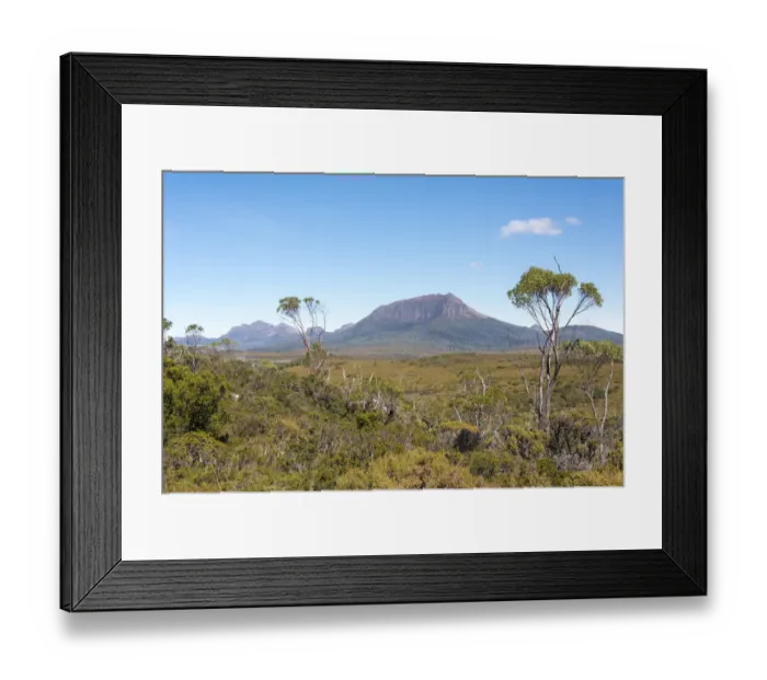 Framed Print : Australia, Tasmania, Cradle Mountain-Lake St Clair National Park. Vistas from Overland Track Framed Print : Australia, Tasmania, Cradle Mountain-Lake St Clair National Park. Vistas from Overland Track