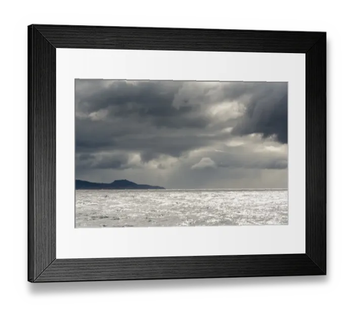 Framed Print : Australia, Tasmania, Tasman Sea. Dramatic line of sun on horizon through storm clouds Framed Print : Australia, Tasmania, Tasman Sea. Dramatic line of sun on horizon through storm clouds