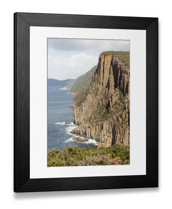 Framed Print : Australia, Tasmania. Dolerite columns Cape Hauy track Three Capes Track