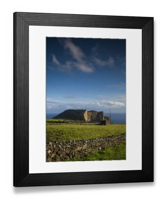 Framed Print : Portugal, Azores, Sao Jorge Island. Baia dos Arraias, landscape Framed Print : Portugal, Azores, Sao Jorge Island. Baia dos Arraias, landscape