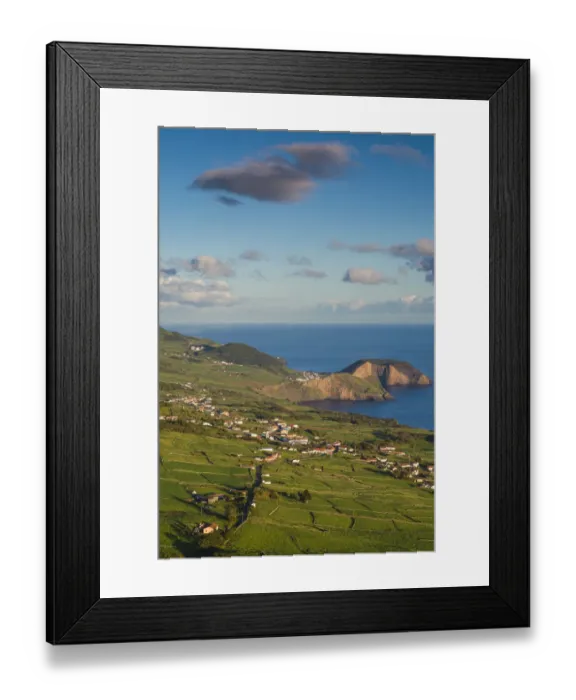 Framed Print : Portugal, Azores, Sao Jorge Island, Pico da Velha. Elevated landscape view Framed Print : Portugal, Azores, Sao Jorge Island, Pico da Velha. Elevated landscape view