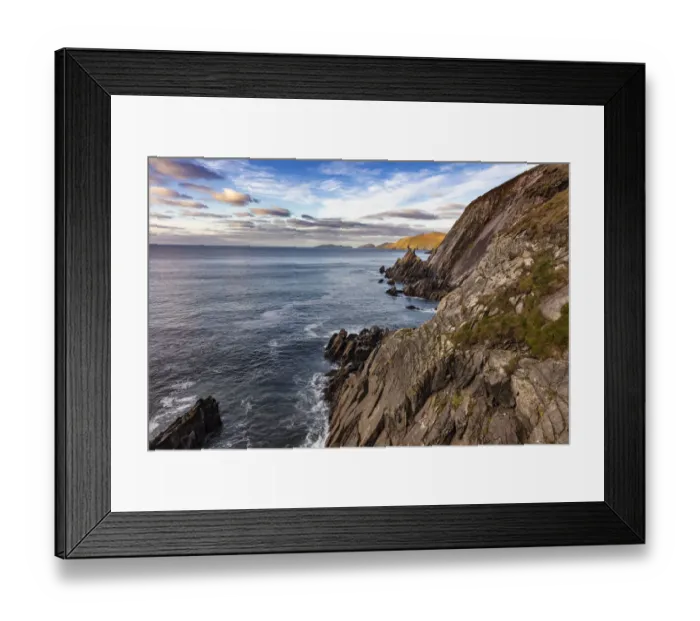 Framed Print : View of the Blasket Islands from Dunmore Head the westernmost point of Europe