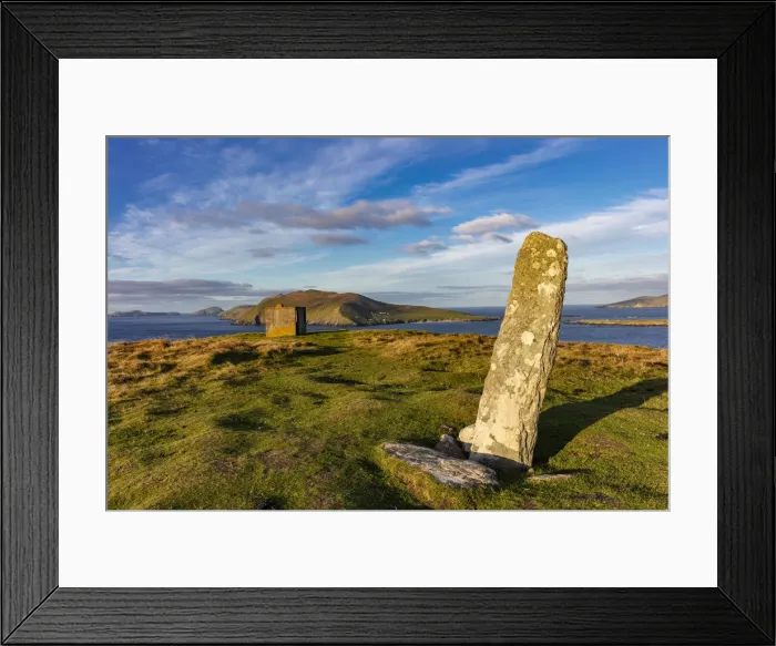 Framed Print : View of the Devils Horn and the Blasket Islands from Dunmore Head the westernmost Framed Print : View of the Devils Horn and the Blasket Islands from Dunmore Head the westernmost