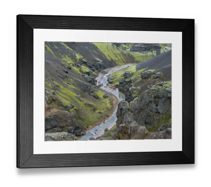 Framed Print : Landscape in the mountains of Kerlingafjoll in the highlands of Iceland