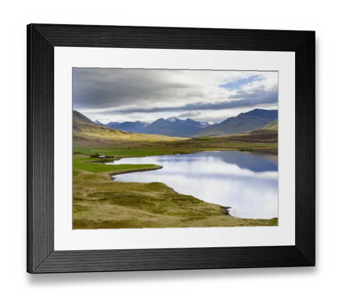 Framed Print : Landscape at Miklavatn, Trollaskagi, near Siglufjordur. Northern Iceland Framed Print : Landscape at Miklavatn, Trollaskagi, near Siglufjordur. Northern Iceland