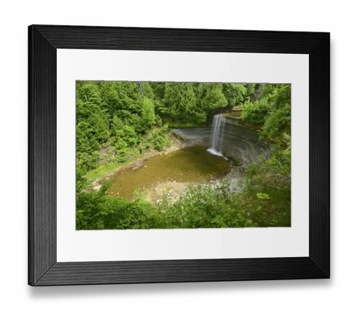 Framed Print : Canada, Ontario, Manitoulin Island. Kagawong River at Bridal Veil Falls. Credit as