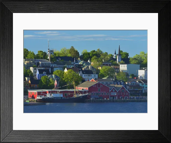 Framed Print : Canada, Nova Scotia, Lunenberg. Overview of town, a UNESCO World Heritage Site. Credit as Framed Print : Canada, Nova Scotia, Lunenberg. Overview of town, a UNESCO World Heritage Site. Credit as