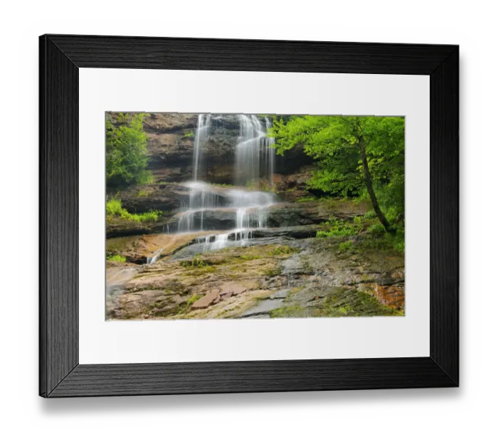 Framed Print : Canada, Nova Scotia, Cape Breton Highlands National Park. Beulach Ban Falls cascade Framed Print : Canada, Nova Scotia, Cape Breton Highlands National Park. Beulach Ban Falls cascade