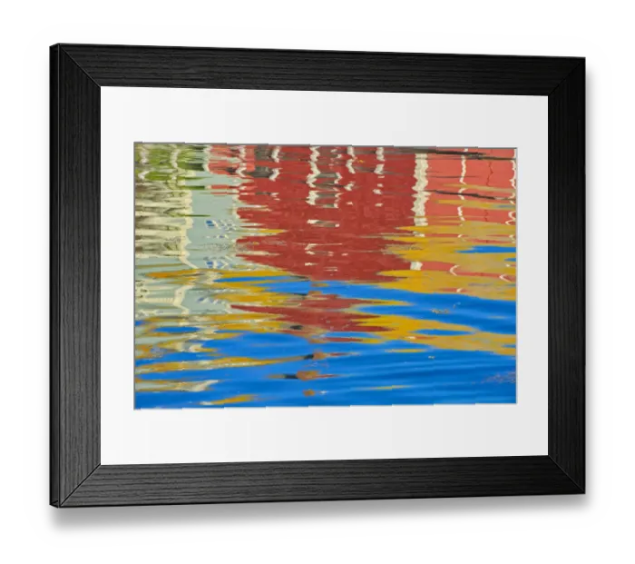 Framed Print : Canada, Nova Scotia, Peggys Cove. Reflection in fishing village in water. Credit as Framed Print : Canada, Nova Scotia, Peggys Cove. Reflection in fishing village in water. Credit as