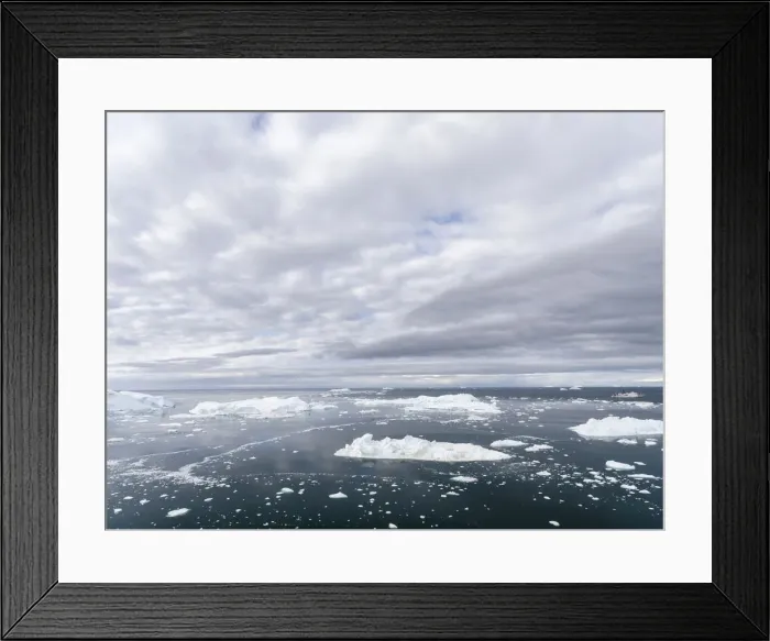 Framed Print : Ilulissat Icefjord also called kangia or Ilulissat Kangerlua, view over Disko Bay Framed Print : Ilulissat Icefjord also called kangia or Ilulissat Kangerlua, view over Disko Bay