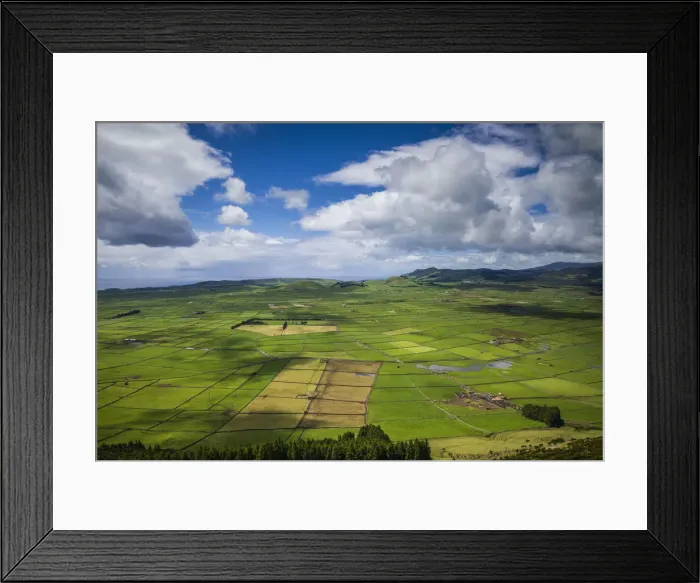 Framed Print : Portugal, Azores, Terceira Island, Serra do Cume fields in springtime Framed Print : Portugal, Azores, Terceira Island, Serra do Cume fields in springtime