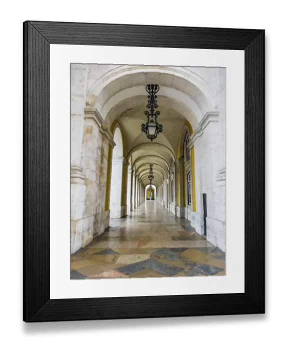 Framed Print : Portugal, Lisbon. Columns of the Arcade of Commerce Square Framed Print : Portugal, Lisbon. Columns of the Arcade of Commerce Square