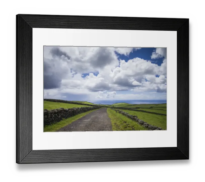Framed Print : Portugal, Azores, Terceira Island, Serra do Cume. Stone wall Framed Print : Portugal, Azores, Terceira Island, Serra do Cume. Stone wall