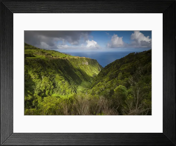 Framed Print : Portugal, Azores, Faial Island. Landscape from the Miradouro Ribeira Funda Framed Print : Portugal, Azores, Faial Island. Landscape from the Miradouro Ribeira Funda