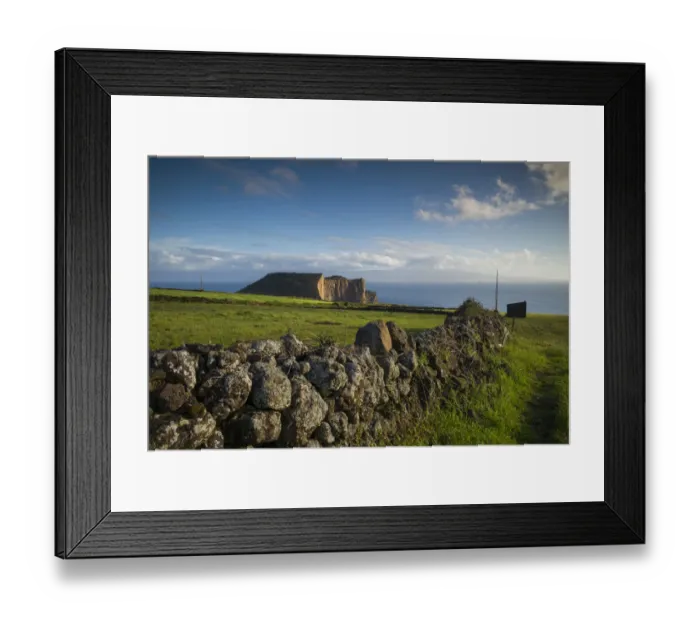 Framed Print : Portugal, Azores, Sao Jorge Island. Baia dos Arraias, landscape Framed Print : Portugal, Azores, Sao Jorge Island. Baia dos Arraias, landscape