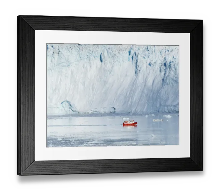 Framed Print : Glacier Eqip (Eqip Sermia) in western Greenland, Denmark Framed Print : Glacier Eqip (Eqip Sermia) in western Greenland, Denmark