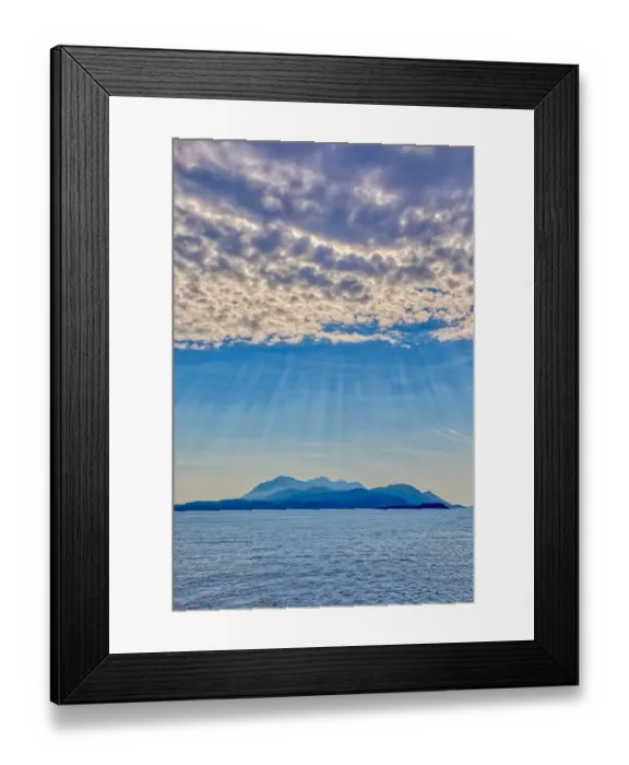 Framed Print : Croatia, Korcula. God rays and island. Credit as: Fred Lord  /  Jaynes Gallery  /  DanitaDelimont