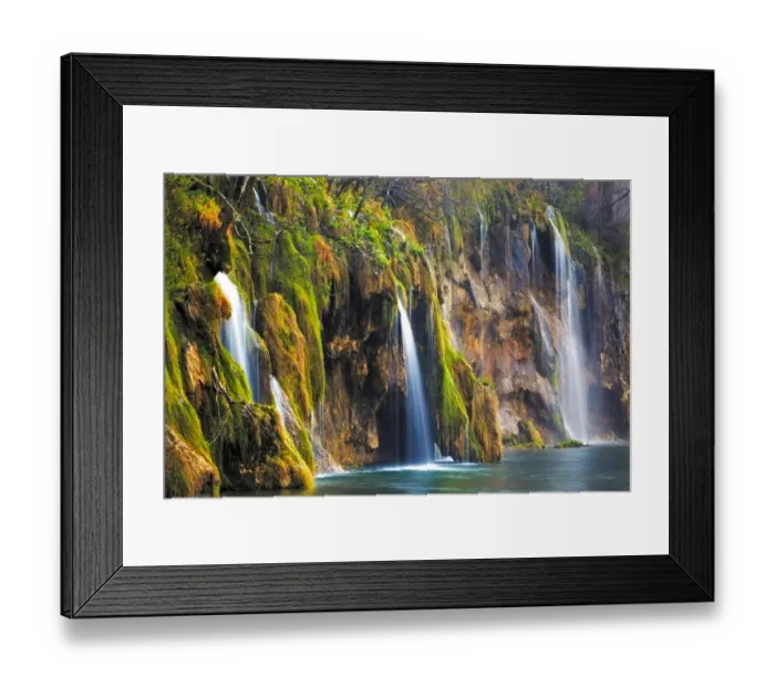Framed Print : Europe, Croatia, Plitvice Lakes National Park. Waterfalls into stream. Credit as Framed Print : Europe, Croatia, Plitvice Lakes National Park. Waterfalls into stream. Credit as