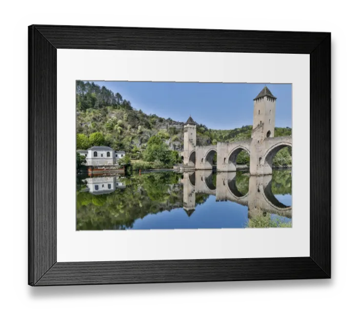 Framed Print : France, Cahors. Pont Valentre over the Lot River Framed Print : France, Cahors. Pont Valentre over the Lot River