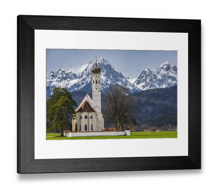 Framed Print : Wies Church or Wieskirche on the Romantic Road in Bavaria, Germany