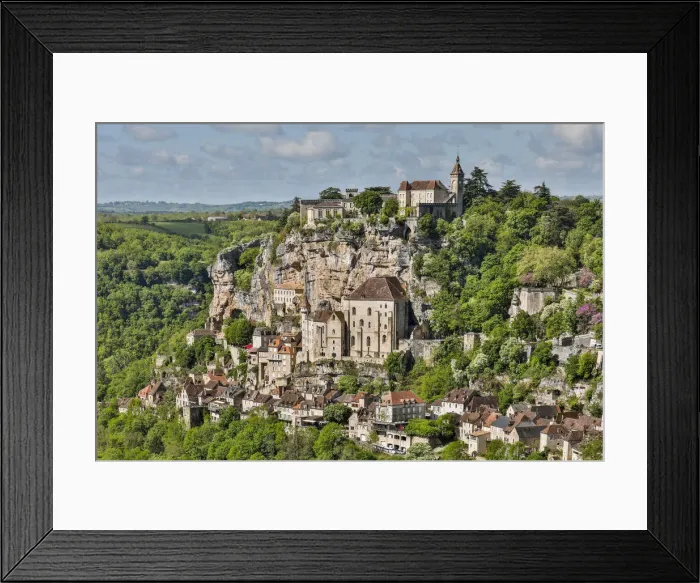 Framed Print : France, Rocamadour. Cliffside view of the town Framed Print : France, Rocamadour. Cliffside view of the town