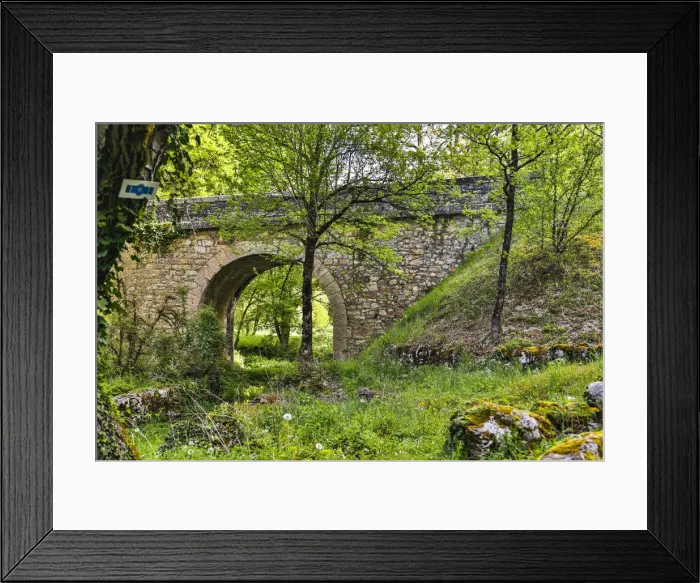Framed Print : France, La Garrigue. Historic laundry site (Lavoir)