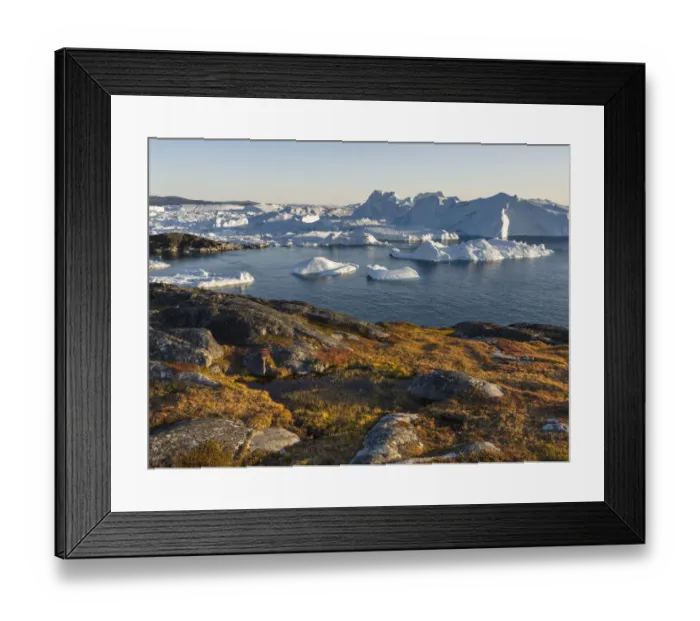 Framed Print : Ilulissat Icefjord, a UNESCO World Heritage Site, also called kangia or Ilulissat