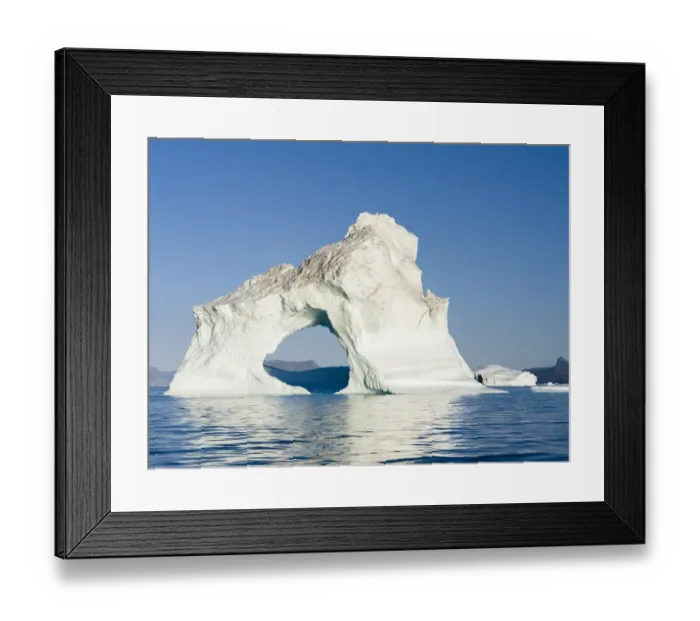 Framed Print : Icebergs in the Uummannaq fjord system, northwest Greenland, Denmark