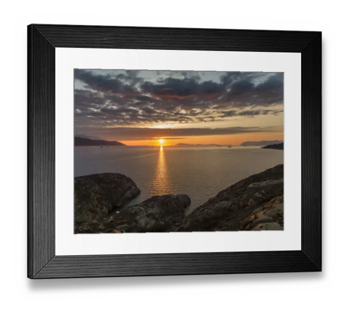 Framed Print : Icebergs in the Uummannaq fjord system, northwest Greenland, Denmark