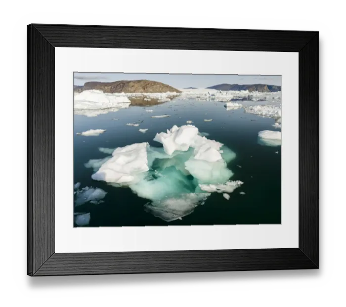 Framed Print : Icebergs in the Uummannaq fjord system, northwest Greenland, Denmark. Store Gletscher Framed Print : Icebergs in the Uummannaq fjord system, northwest Greenland, Denmark. Store Gletscher